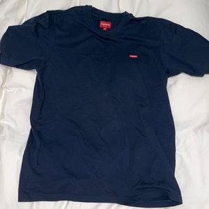 Supreme mini logo navy tshirt